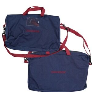 Longaberger Consultant‎ Carry All Nylon Tote Navy Red Shoulder Bag Case 17x13